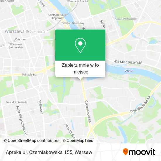 Mapa Apteka ul. Czerniakowska 155