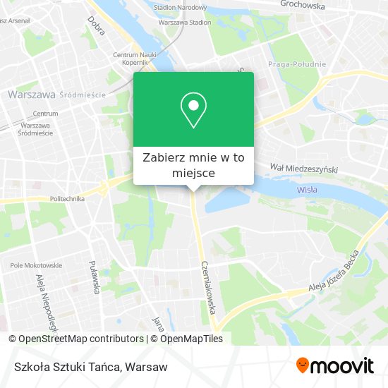 Mapa Szkoła Sztuki Tańca