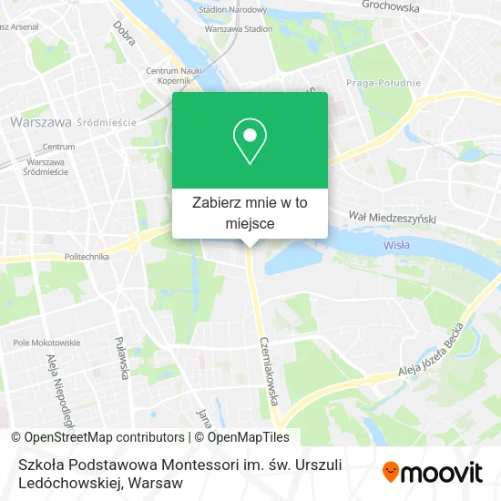 Mapa Szkoła Podstawowa Montessori im. św. Urszuli Ledóchowskiej