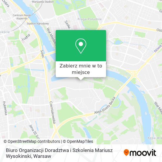 Mapa Biuro Organizacji Doradztwa i Szkolenia Mariusz Wysokinski