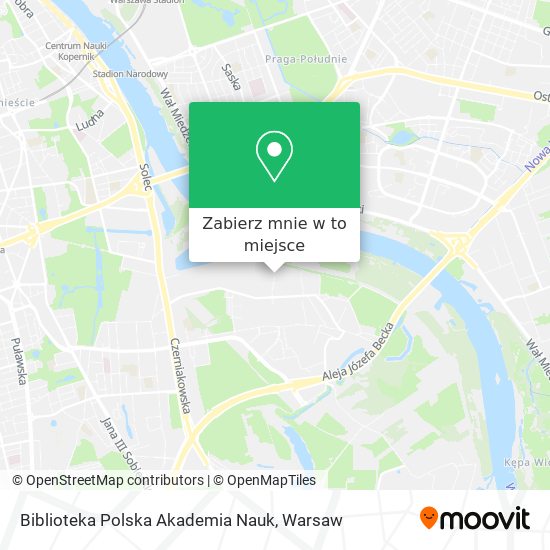 Mapa Biblioteka Polska Akademia Nauk