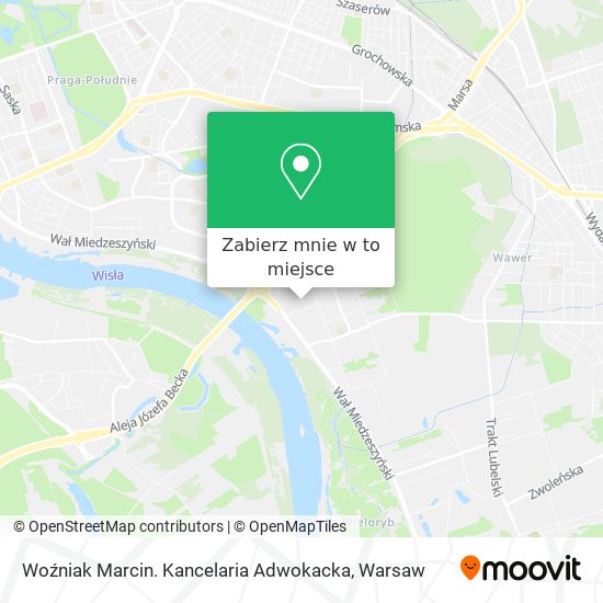 Mapa Woźniak Marcin. Kancelaria Adwokacka