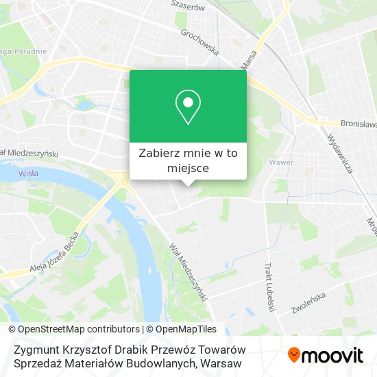 Mapa Zygmunt Krzysztof Drabik Przewóz Towarów Sprzedaż Materiałów Budowlanych