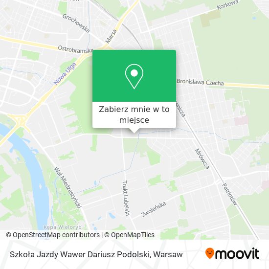 Mapa Szkoła Jazdy Wawer Dariusz Podolski