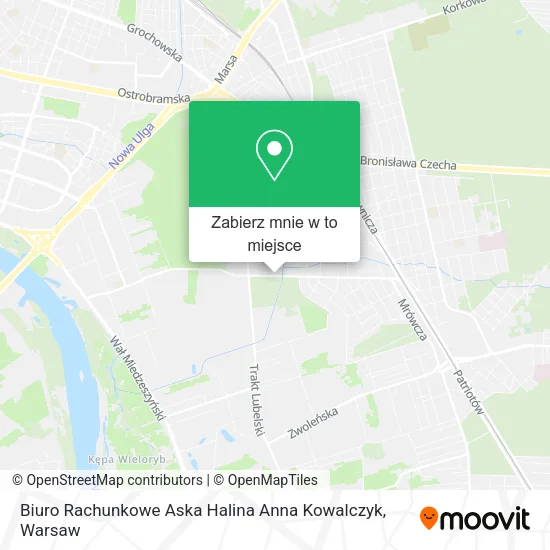 Mapa Biuro Rachunkowe Aska Halina Anna Kowalczyk