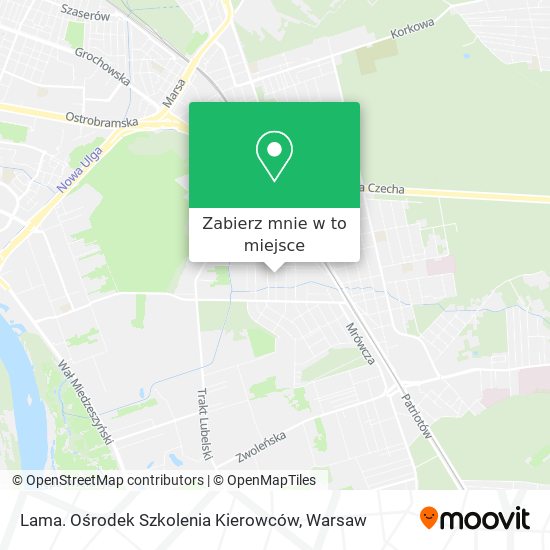 Mapa Lama. Ośrodek Szkolenia Kierowców