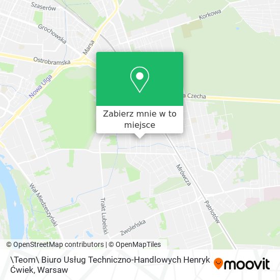 Mapa \Teom\ Biuro Usług Techniczno-Handlowych Henryk Ćwiek