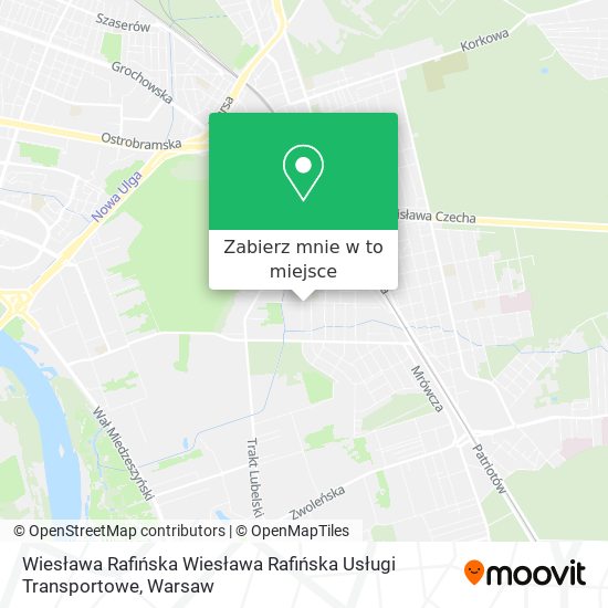 Mapa Wiesława Rafińska Wiesława Rafińska Usługi Transportowe