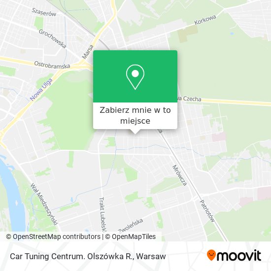 Mapa Car Tuning Centrum. Olszówka R.