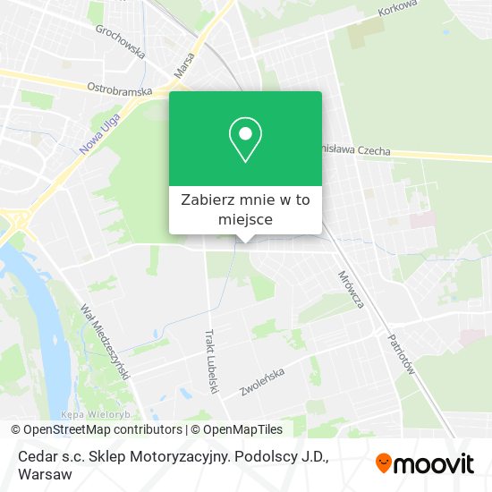 Mapa Cedar s.c. Sklep Motoryzacyjny. Podolscy J.D.