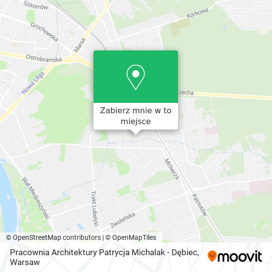 Mapa Pracownia Architektury Patrycja Michalak - Dębiec