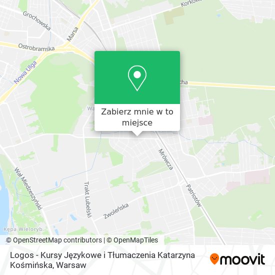 Mapa Logos - Kursy Językowe i Tłumaczenia Katarzyna Kośmińska