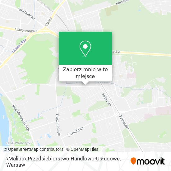 Mapa \Malibu\ Przedsiębiorstwo Handlowo-Usługowe