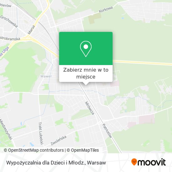 Mapa Wypożyczalnia dla Dzieci i Młodz.