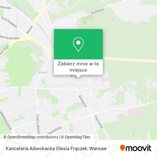 Mapa Kancelaria Adwokacka Olesia Frączek