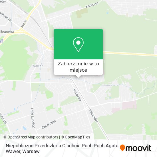 Mapa Niepubliczne Przedszkola Ciuchcia Puch Puch Agata Wawer