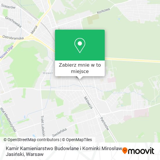 Mapa Kamir Kamieniarstwo Budowlane i Kominki Mirosław Jasiński