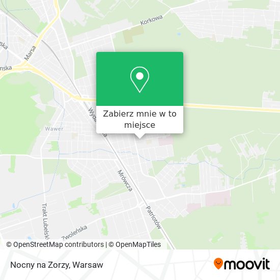 Mapa Nocny na Zorzy