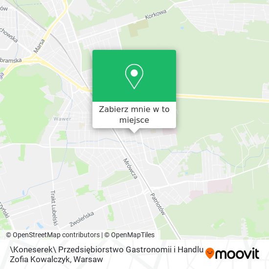 Mapa \Koneserek\ Przedsiębiorstwo Gastronomii i Handlu Zofia Kowalczyk