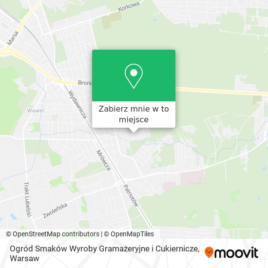 Mapa Ogród Smaków Wyroby Gramażeryjne i Cukiernicze