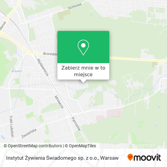 Mapa Instytut Żywienia Świadomego sp. z o.o.