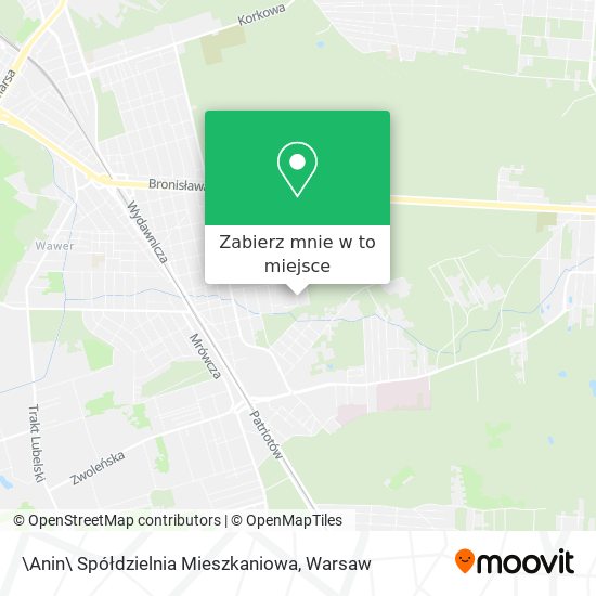 Mapa \Anin\ Spółdzielnia Mieszkaniowa