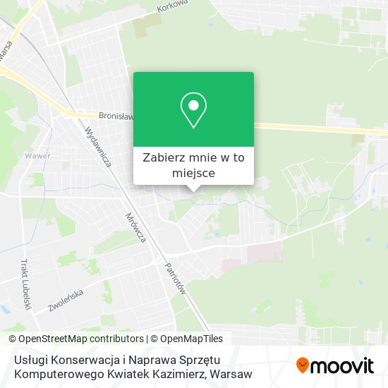 Mapa Usługi Konserwacja i Naprawa Sprzętu Komputerowego Kwiatek Kazimierz