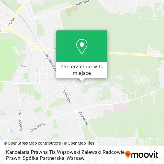 Mapa Kancelaria Prawna Tls Wąsowski Zalewski Radcowie Prawni Spółka Partnerska