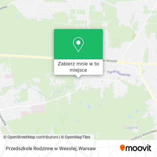 Mapa Przedszkole Rodzinne w Wesołej