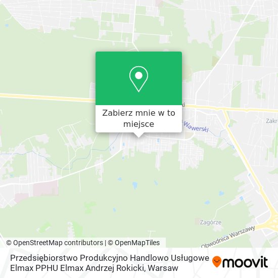 Mapa Przedsiębiorstwo Produkcyjno Handlowo Usługowe Elmax PPHU Elmax Andrzej Rokicki