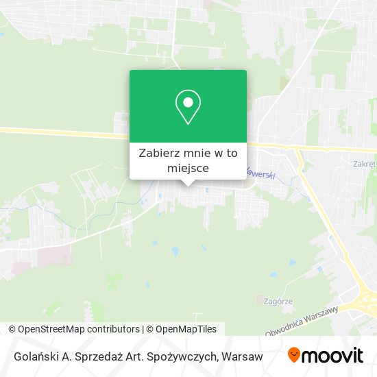 Mapa Golański A. Sprzedaż Art. Spożywczych