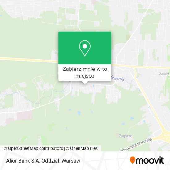 Mapa Alior Bank S.A. Oddział