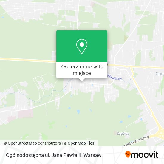 Mapa Ogólnodostępna ul. Jana Pawła II