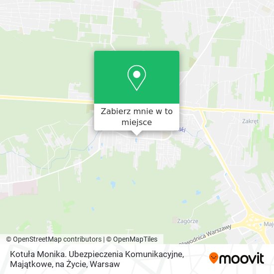 Mapa Kotuła Monika. Ubezpieczenia Komunikacyjne, Majątkowe, na Życie