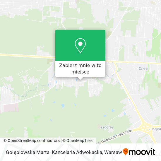 Mapa Gołębiowska Marta. Kancelaria Adwokacka