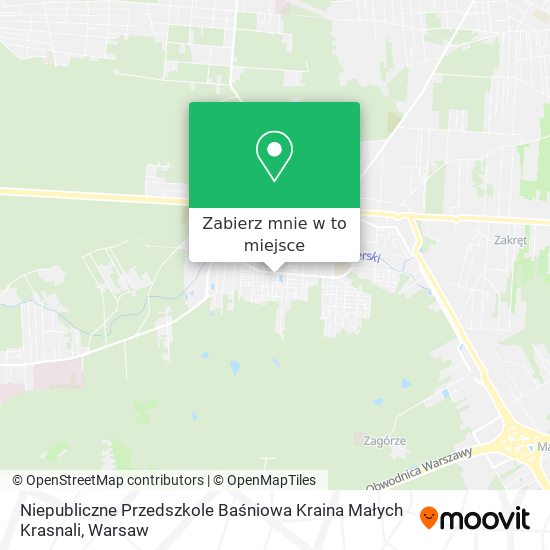 Mapa Niepubliczne Przedszkole Baśniowa Kraina Małych Krasnali