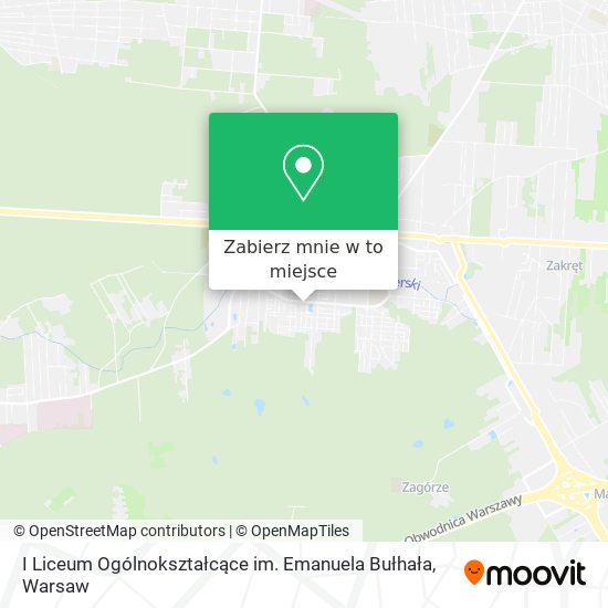 Mapa I Liceum Ogólnokształcące im. Emanuela Bułhała