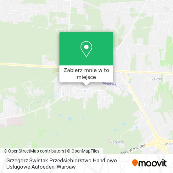 Mapa Grzegorz Świstak Przedsiębiorstwo Handlowo Usługowe Autoeden