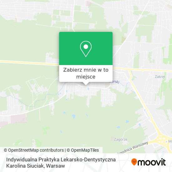 Mapa Indywidualna Praktyka Lekarsko-Dentystyczna Karolina Siuciak