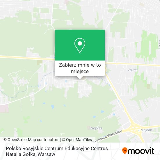 Mapa Polsko Rosyjskie Centrum Edukacyjne Centrus Natalia Gołka