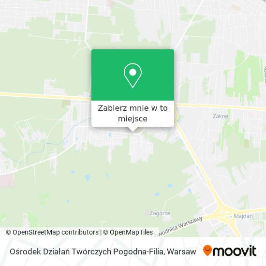 Mapa Ośrodek Działań Twórczych Pogodna-Filia