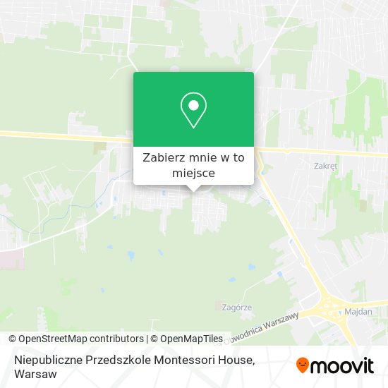 Mapa Niepubliczne Przedszkole Montessori House