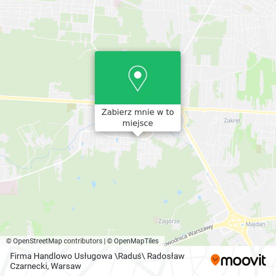 Mapa Firma Handlowo Usługowa \Raduś\ Radosław Czarnecki