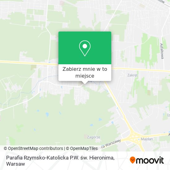 Mapa Parafia Rzymsko-Katolicka P.W. św. Hieronima