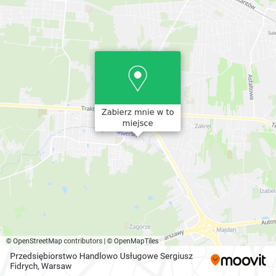 Mapa Przedsiębiorstwo Handlowo Usługowe Sergiusz Fidrych