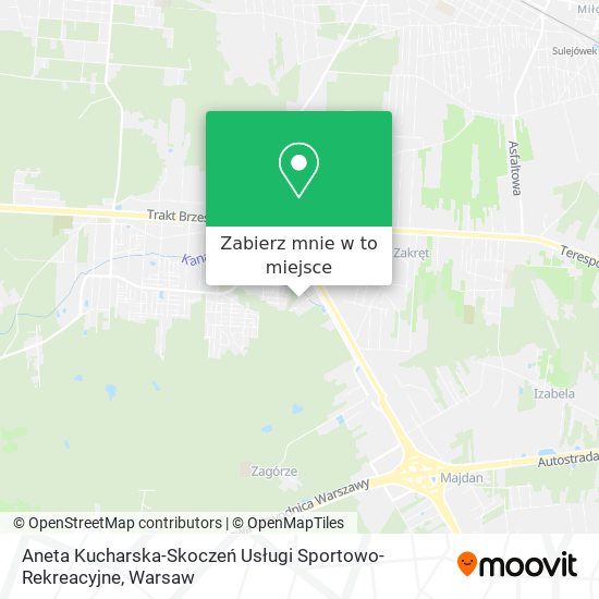 Mapa Aneta Kucharska-Skoczeń Usługi Sportowo-Rekreacyjne