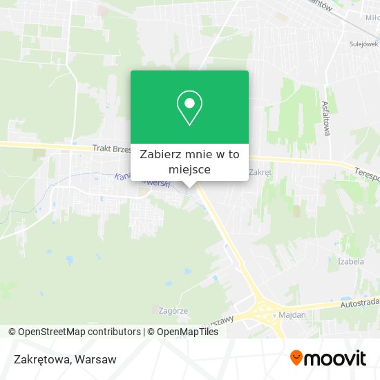 Mapa Zakrętowa