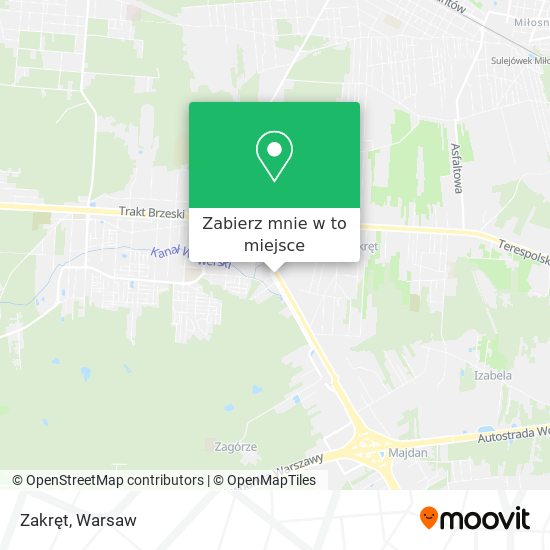 Mapa Zakręt