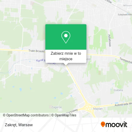 Mapa Zakręt