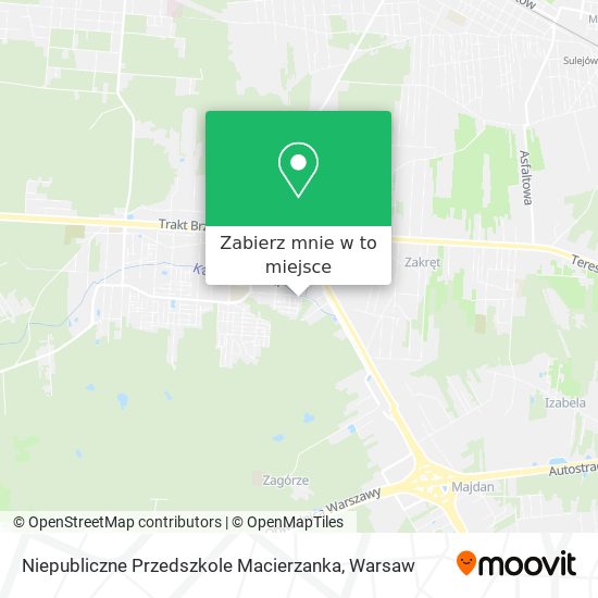 Mapa Niepubliczne Przedszkole Macierzanka